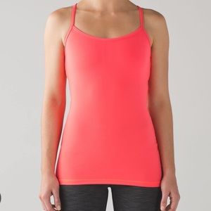 lululemon Power Tank Y in coral